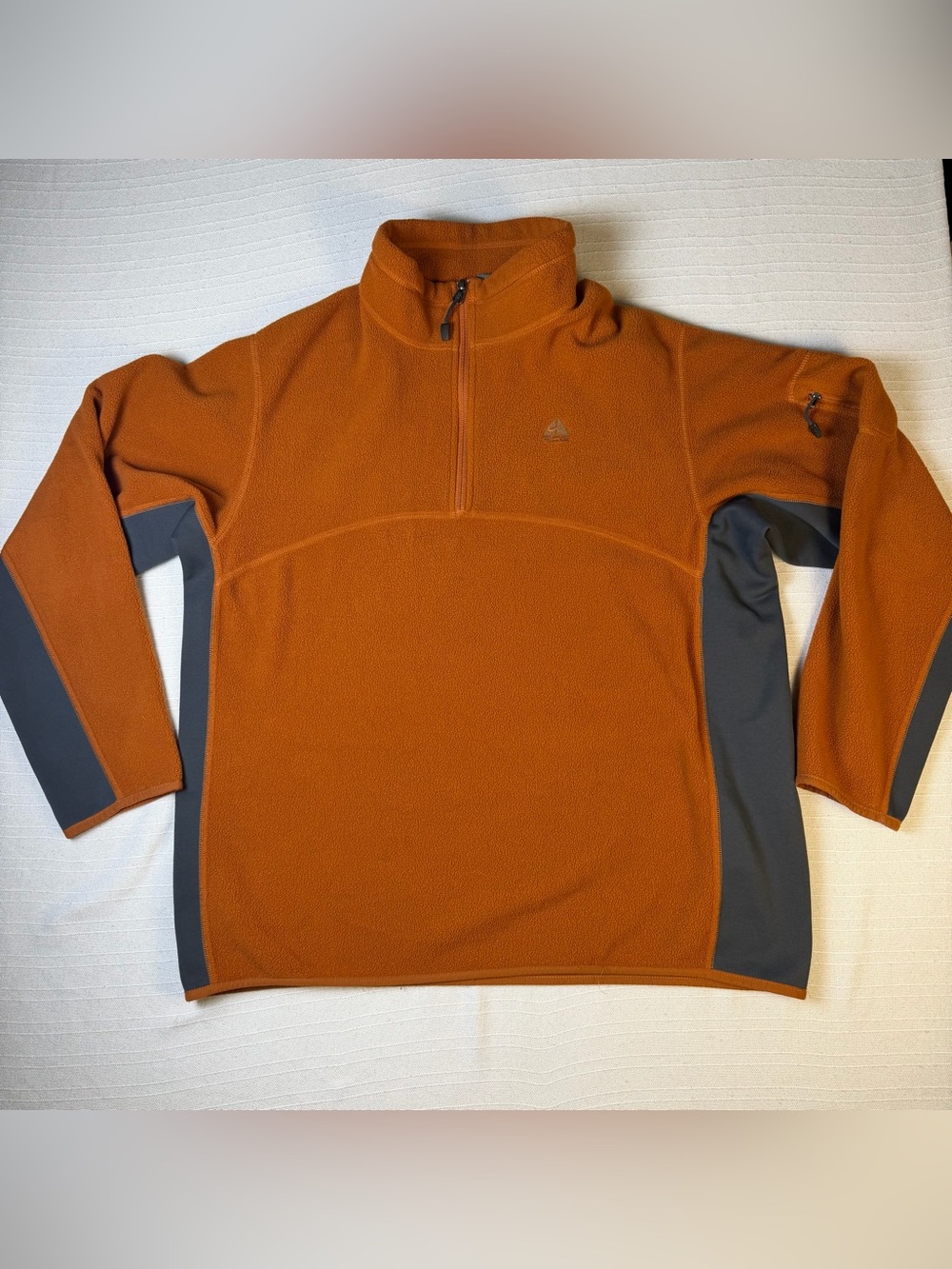 Nike ACG Half Zip Fleece Pullover Orange Mens Large